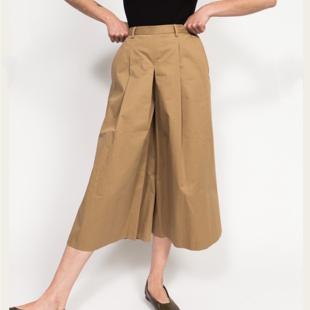 YMC You Must Create 100% Cotton Wide Leg Culottes Tan Khaki US 10